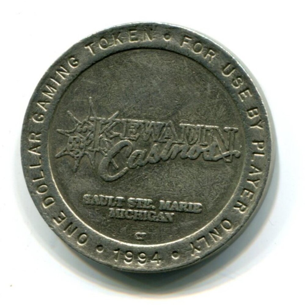 1994 Kewadin Casinos Sault Ste. Marie Michigan $1 Gaming Token (b859-27)